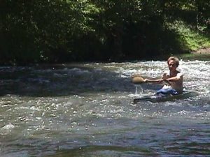 doug in a canoe